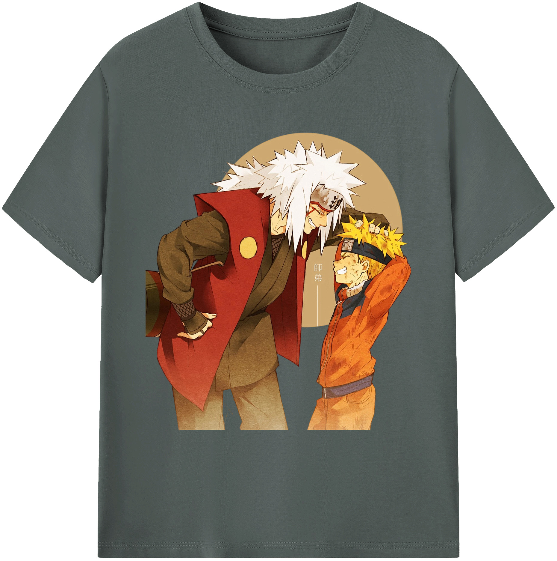 （画像用） NARUTO -ナルト- 自来也（じらいや） Jiraiya 綿100％ メンズ半袖Tシャツ｜肌触りやわらか＆通気性
